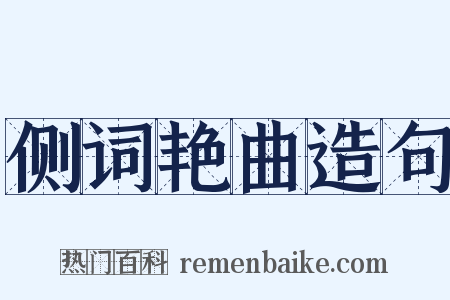 侧词艳曲造句是什么意思的图片